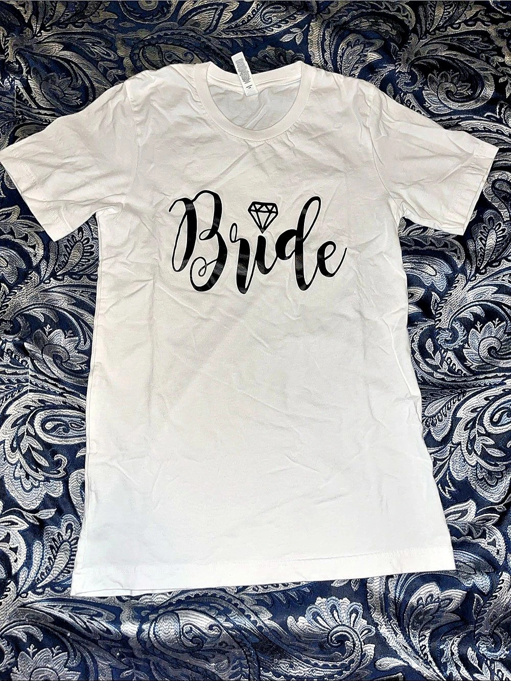 Women’s Canvas Bride Graphic Short Sleeve Tee Size Small
